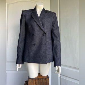 Theory Double Breasted Navy Classic Jean Blazer- Size 6